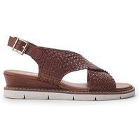 Moda In Pelle Women's 'Keela' Leather Heeled Sandals in Tan | Size: 5