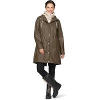 Ilse Jacobsen Women's Waxed Rain Jacket Wren in Brown | Size: 12