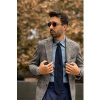 Elizabetta Boutique Men's Cavour - Dark Navy Silk Grenadine Tie | Size: Standard