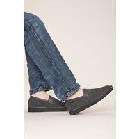 Moshulu 'Arlon 3' Men's Classic Suede Slippers in Grey | Size: 7