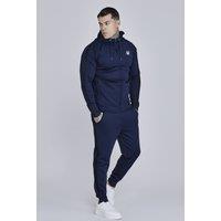 SikSilk Men's Hoodie & Joggers Set in Navy | Size: Large