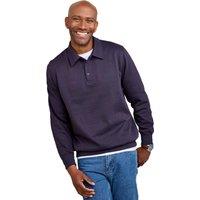 Pegasus Men's 2 Pack Brushed Back Fleece Jersey Polo Sweatshirts in Navy | Size: Medium