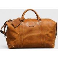 Touri Men's Brown Genuine Leather Traveller Holdall in Light Brown