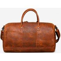 Touri Men's Genuine Saddel Leather Duffel in Brown