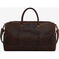 Touri Men's Genuine Saddel Leather Duffel Brown