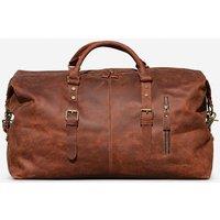 Touri Men's Zip Detail Leather Duffel in Brown