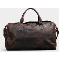 Touri Men's Genuine Leather Weekend Bag Brown
