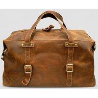 Touri Men's Vintage Style Leather Holdall Brown
