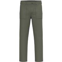 Native Spirit Men's Washed Trousers in Khaki | Size: 28R