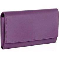 Woodland Leathers Women's Women's Leather RFID Organiser Purse Wallet in Purple