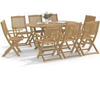 Berkfield Home Folding Garden Chairs 8 pcs 54.5x58x90 cm Solid Wood Acacia in Brown