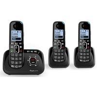 Swissvoice Big Button & Amplified Portable Dect Phones with answerphone - Three in Black