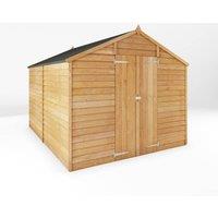 Mercia 10 x 8 Feet Overlap Apex Windowless Shed - L296.6 x W248.4 x H211.8 cm in Brown