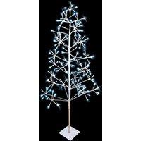 Shatchi Christmas Pre-Lit White Twig Tree Cool LED Lights Metal Frame Decoration | Size: 5ft