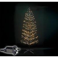 Shatchi 5FT Prelit Brown LED Snow Twig Christmas Tree Warm White LEDs