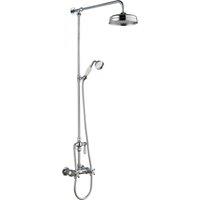 Balterley Traditional Exposed Thermostatic Shower Valve Kit 1 Outlet Chrome in Silver