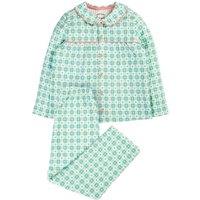 Frugi Girl's Hayley Traditional Pjs in Mint | Size: 2-3 Years