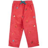 Frugi Girl's Tabitha Cord Trousers in Pink | Size: 6-9 m