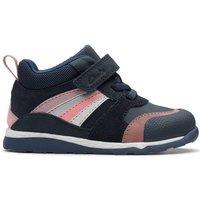 Clarks Tidal 2 Glow Toddler Navy/Multicolour Ankle Boots in Blue | Size: 4.5-Wide Fit