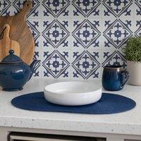 D-C-Fix Nadia Blue Self-Adhesive Vinyl Wall Tiles Pack of 6 (0.14sqm) | Size: 152mm x 152mm