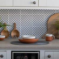 D-C-Fix Amira Grey Self-Adhesive Vinyl Wall Tiles Pack of 6 (0.14sqm) | Size: 152mm x 152mm