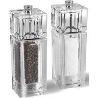 Cole & Mason Cube Acrylic Salt Shaker & Pepper Mill 145mm Combi - Clear