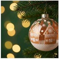 Stella Graham Snowy Gingerbread Glass Baubles - Glass Ornament - One Size