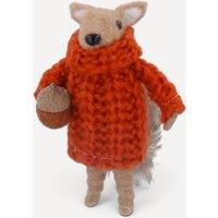 Stella Graham Felt Squirrel in Jumper Christmas Decoration in Brown