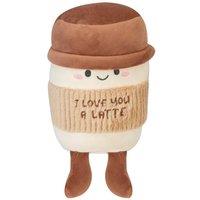 VFM e-Store Latte Coffee Soft Plush Coffee Beverage Plush 18cm x 5.5cm Brown X 1 | Size: 18 cm x 5.5 cm