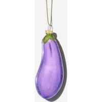 Sass & Belle Aubergine Glass Christmas Tree Decoration - Hanging Twine, 9.7cm