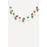 Sass & Belle Brussels Sprout Felt Garland 90 cm - Felt 3D Sprouts in Green