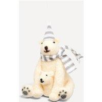 Sass & Belle Felt Polar Bear Christmas Tree Decoration in White