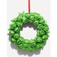 Sass & Belle Felt Brussels Sprout Novelty Wreath - Felt, One Size, Green