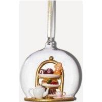 Sass & Belle Afternoon Tea Glass Christmas Tree Bauble in Gold