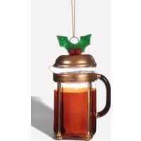 Sass & Belle Coffee Cafetiere Christmas Tree Decoration - Glass Hanging Ornament