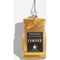 Sass & Belle Coffee Bean Bag Glass Christmas Tree Decoration in Gold