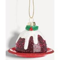 Sass & Belle Christmas Pudding Resin Tree Decoration - 7.5 x 6.5 cm