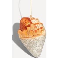 Sass & Belle Fish & Chips Glass Christmas Tree Decoration