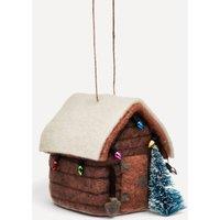 Sass & Belle Felt Shed Hanging Christmas Tree Decoration 10 x 8 cm | Size: 20 cm x 8 cm