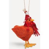 Sass & Belle Felt Chicken in Wooly Hat Christmas Tree Decoration