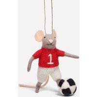 Sass & Belle Felt Football Mouse Christmas Tree Decoration in Red