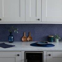 D-C-Fix Micro Cement Blue Self-Adhesive Vinyl Wall Tiles Pack of 6 (0.14sqm) | Size: 150mm x 150mm