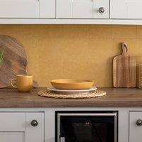D-C-Fix Micro Cement Gold Self-Adhesive Vinyl Wall Tiles Pack of 6 (0.14sqm) in Yellow | Size: 150mm x 150mm