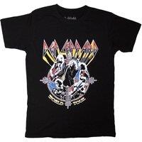 Rock Off officially Licensed Products Def Leppard World Tour T-Shirt in Black | Size: 2XL