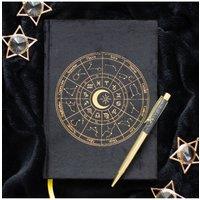KDMD Astrology Wheel Journal with Black Obsidian Pen