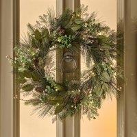 BOSK MISTLETOE PINE - 26 Artificial Christmas Wreath in Green