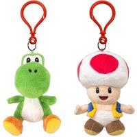 San-ei Nintendo Super Yoshi & Toad Keychain Bundle