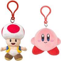 San-ei Nintendo Super Toad & Kirby Keychain Bundle