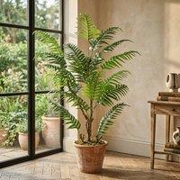 Dynasty Home UK 120cm Artificial Palm Tree With 16 Branches Home Office Decor in Green