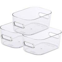 SmartStore Compact Clear XSmall 'Storage Boxes' 0.6L Plastic Containers - 3 Pack | Size: Small